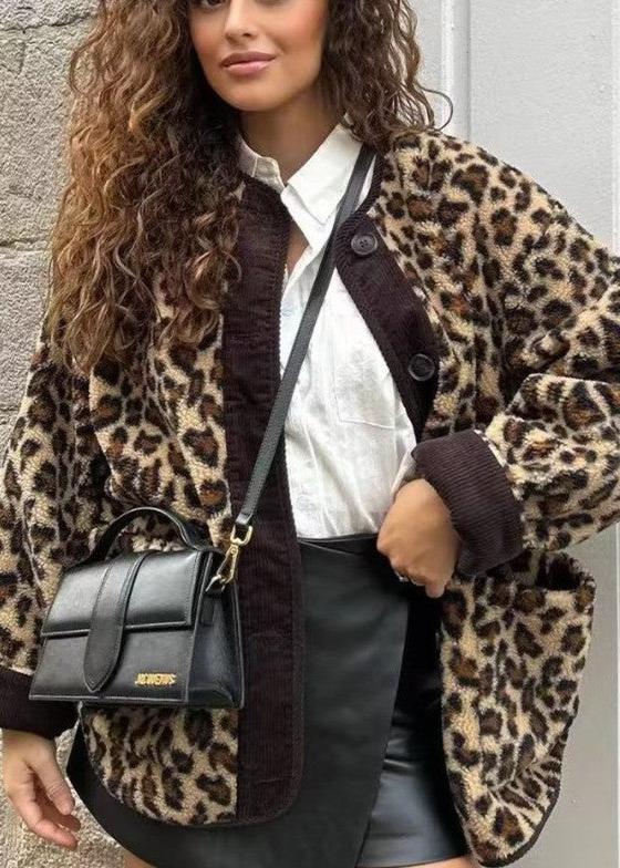 Veste léopard femme élégante