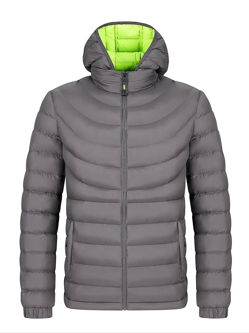 Veste d'hiver homme chaude doublée avec col montant