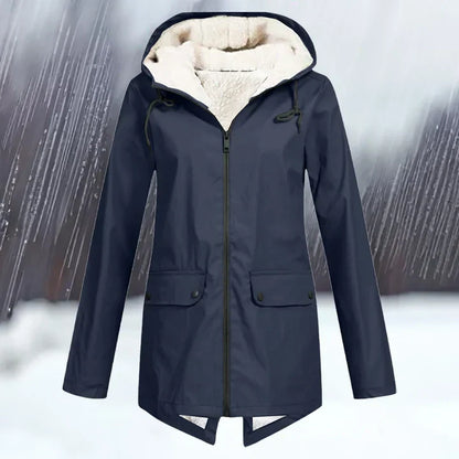 Veste d'extérieur imperméable à capuche chaude et isolante