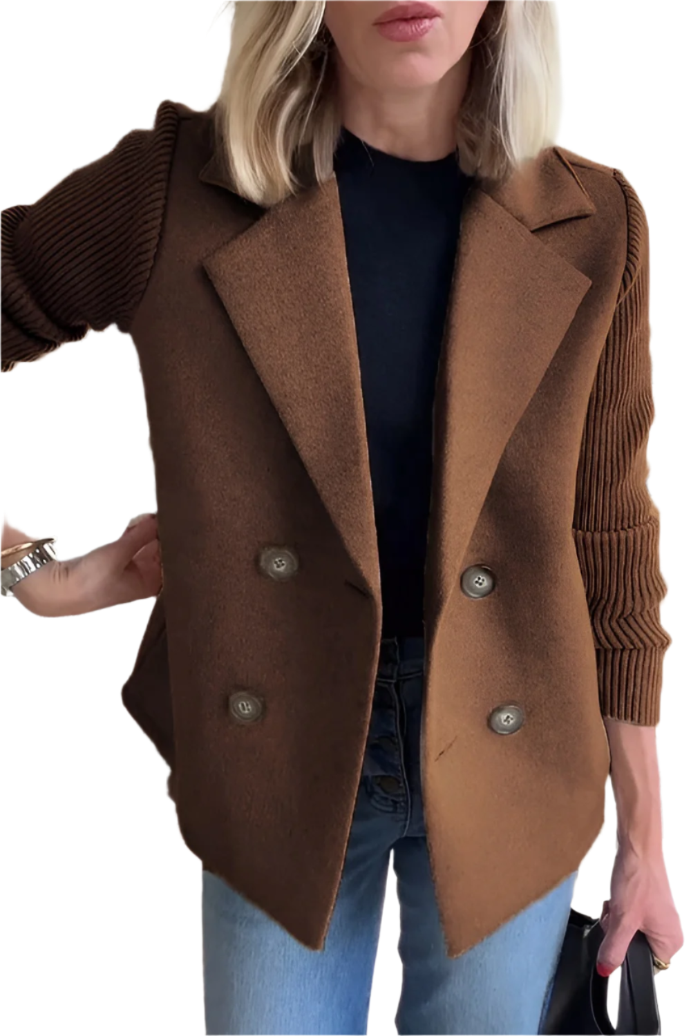 Blazer élégant en laine végétalienne pour femme