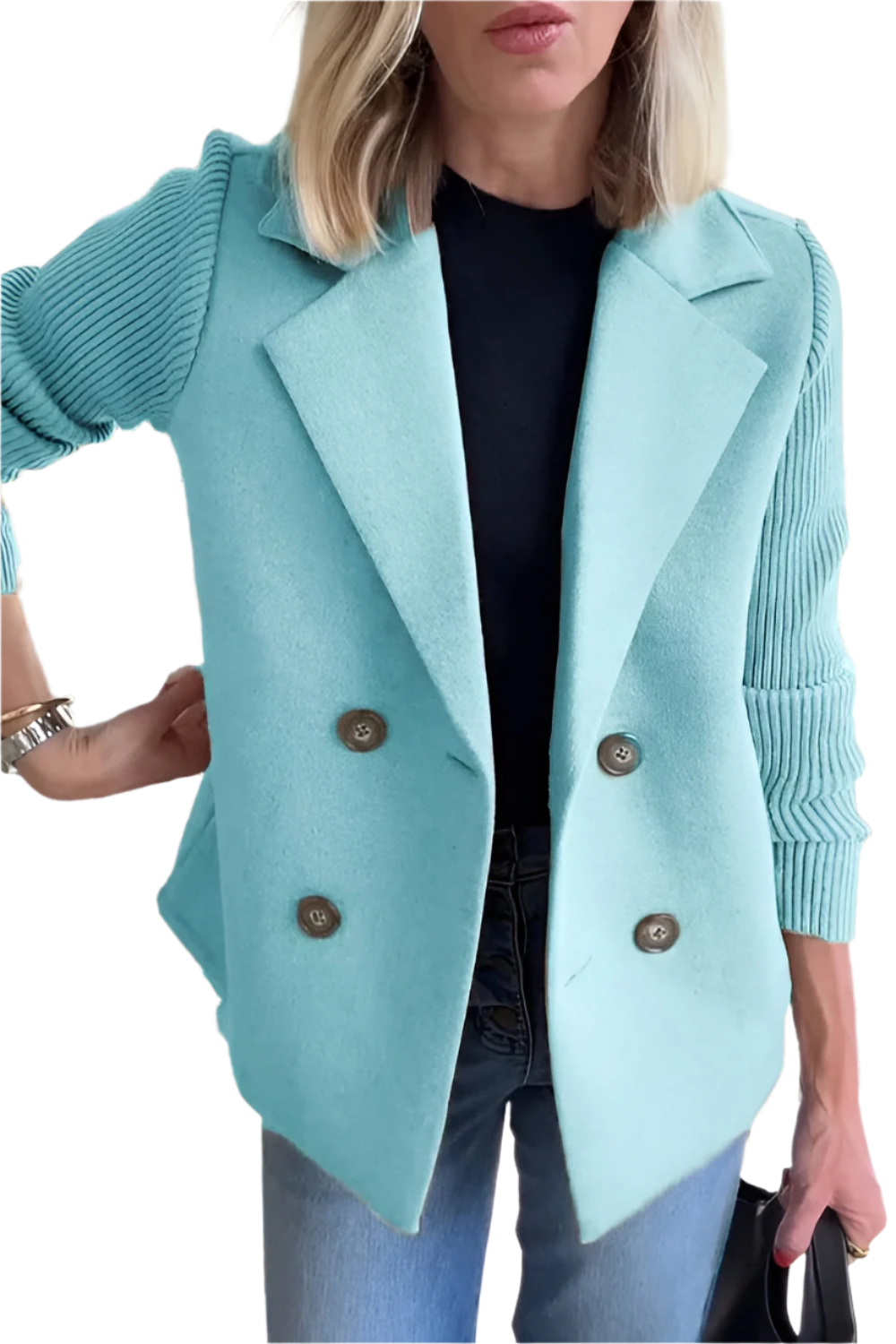 Blazer élégant en laine végétalienne pour femme
