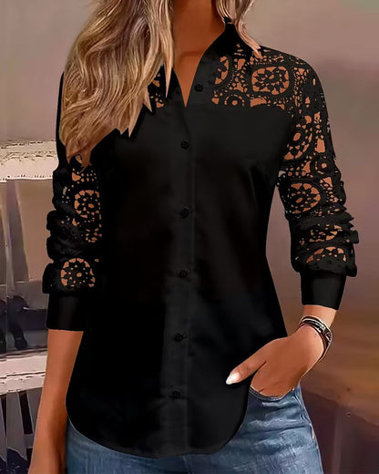 Robe élégante Femme Unie Dentelle Patchwork
