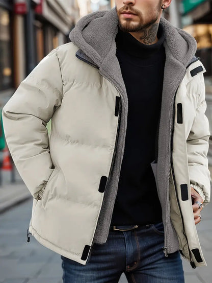 Doudoune Homme Capuche Chaude Polaire Extérieur