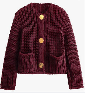 Cardigan élégant pour femme avec boutons et poches