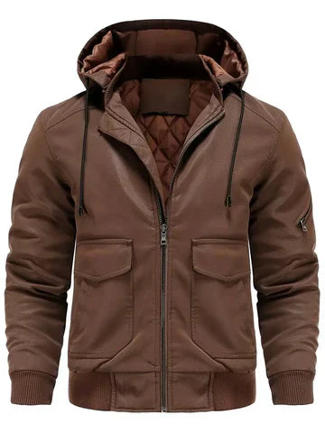 Veste d'hiver imperméable homme à capuche isolée