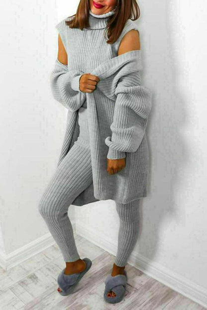 Ensembles de détente en tricot 3 pièces confortables
