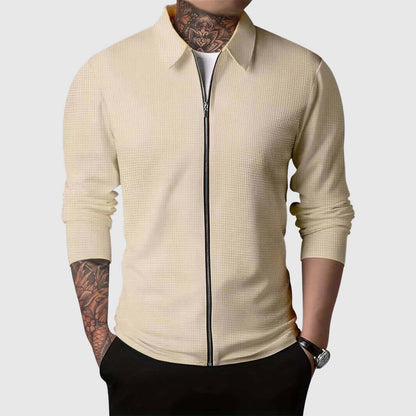 Veste gaufrée chaude zippée pour homme