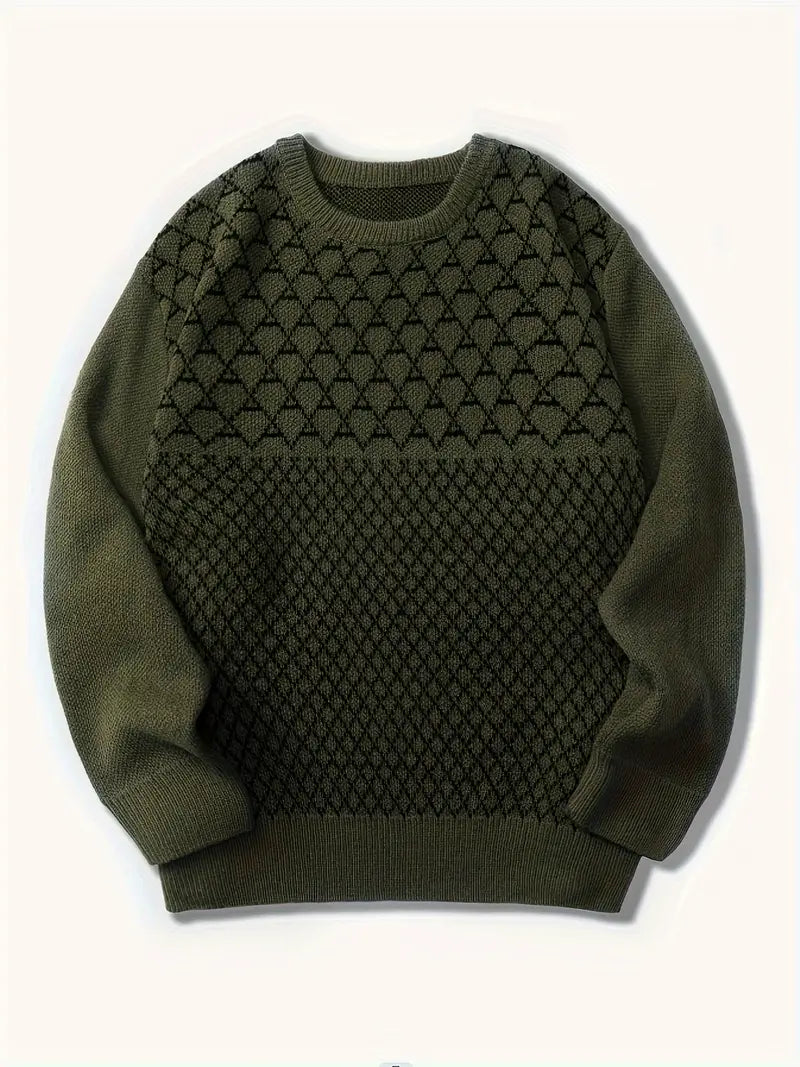 Pull pour homme motif losanges moderne cadeau