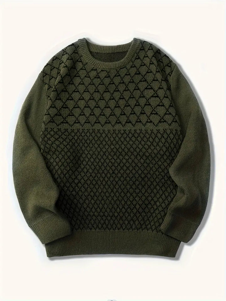 Pull pour homme motif losanges moderne cadeau