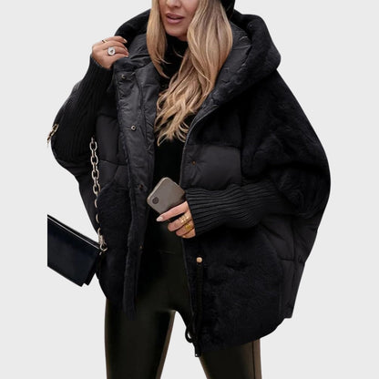Veste d'automne femme élégante garnie de duvet