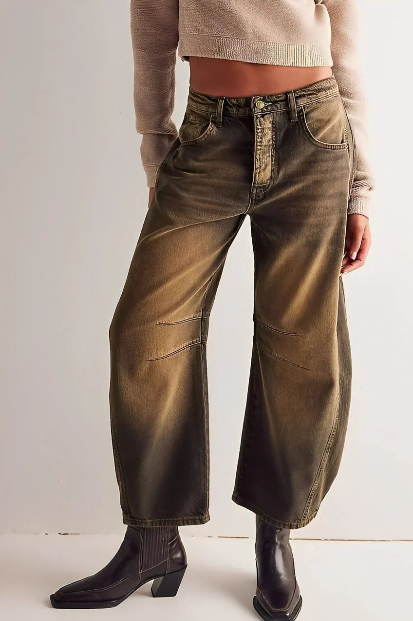 Jean décontracté femme Confortable Coupe ample