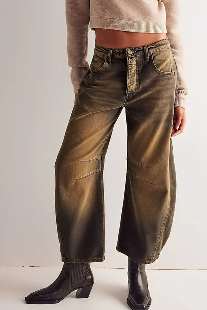 Jean décontracté femme Confortable Coupe ample