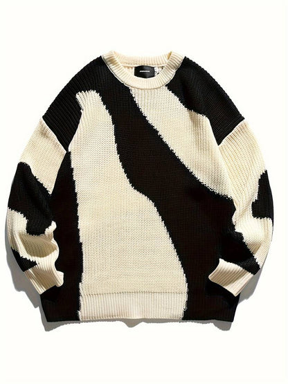 Pull stylé pour homme col rond moderne
