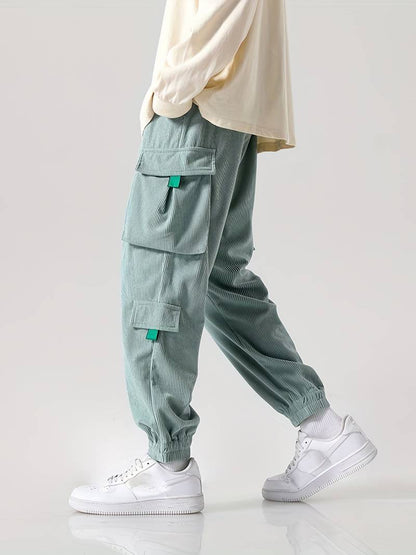 Pantalon cargo homme décontracté multi-poches