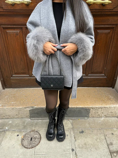 Manteau d'hiver chaud en fausse fourrure pour femme