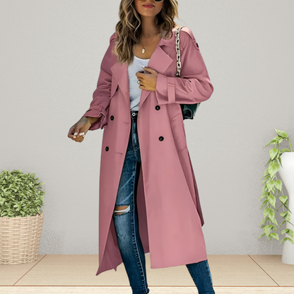 Élégant Trench-coat Long et Chaud pour Femme
