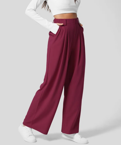 Pantalon femme élégant coupe large sur mesure