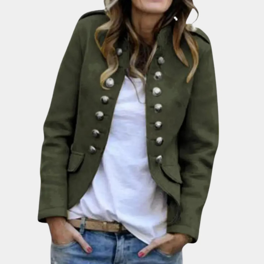 Doppelreihiger Wollmantel Slim Fit Vintage Style - IdealeKleiden