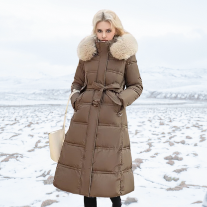 Manteau d'hiver femme élégant en fausse fourrure
