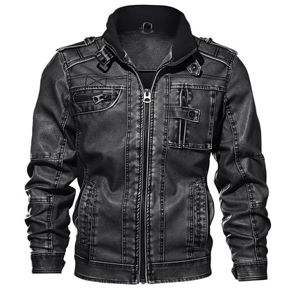 Veste en cuir élégante pour homme