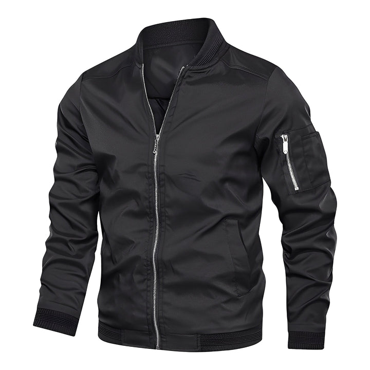 Bomber en cuir pour homme, sportif et moderne