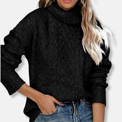 Pull à col roulé doux pour femmes Tunique