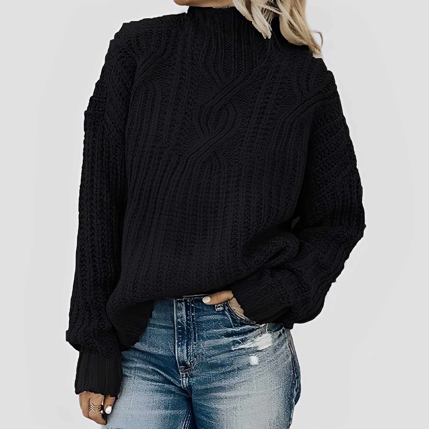 Pull doux pour femme, design tricoté élégant