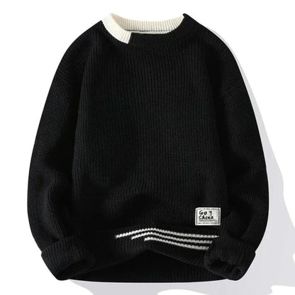 Pull doux en tricot pour homme, décontracté