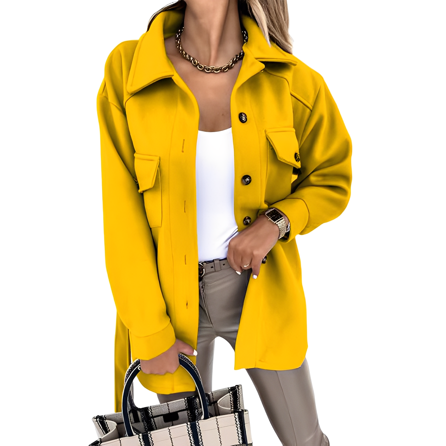 Veste pour femme légère col boutons