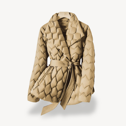 Doudoune matelassée pour femme avec ceinture
