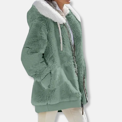 Veste polaire oversize chaude à capuche