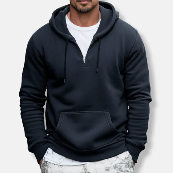 Morten - Sweat-shirt décontracté avec poche kangourou et coupe ample