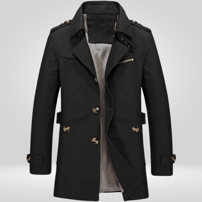 Trench-coat classique long pour homme