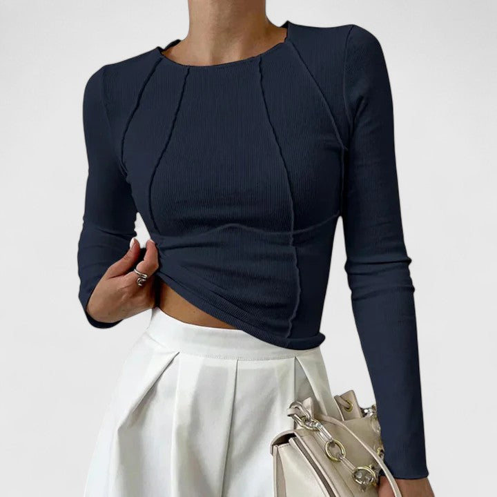 Haut à manches longues tendance slim fit pour femmes