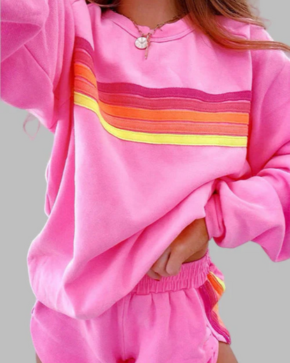 Ensemble de pyjama rayé pour femme