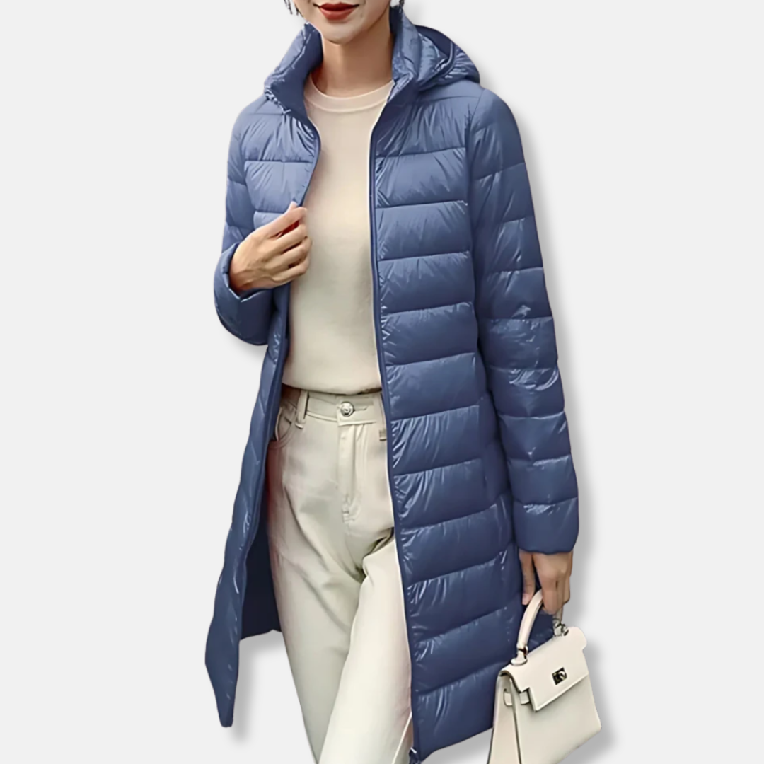Warme Winterjacke Nylon Pufferjacke Mit Kapuze - IdealeKleiden