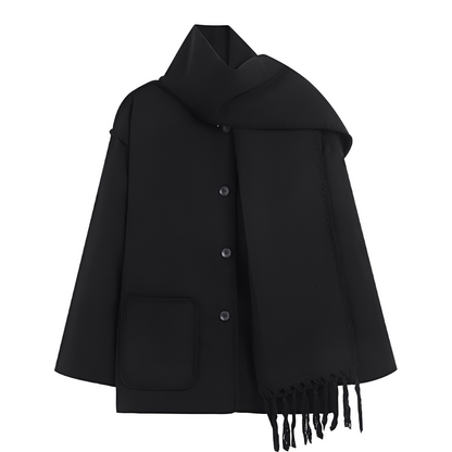 Élégante veste en laine pour femme à col châle