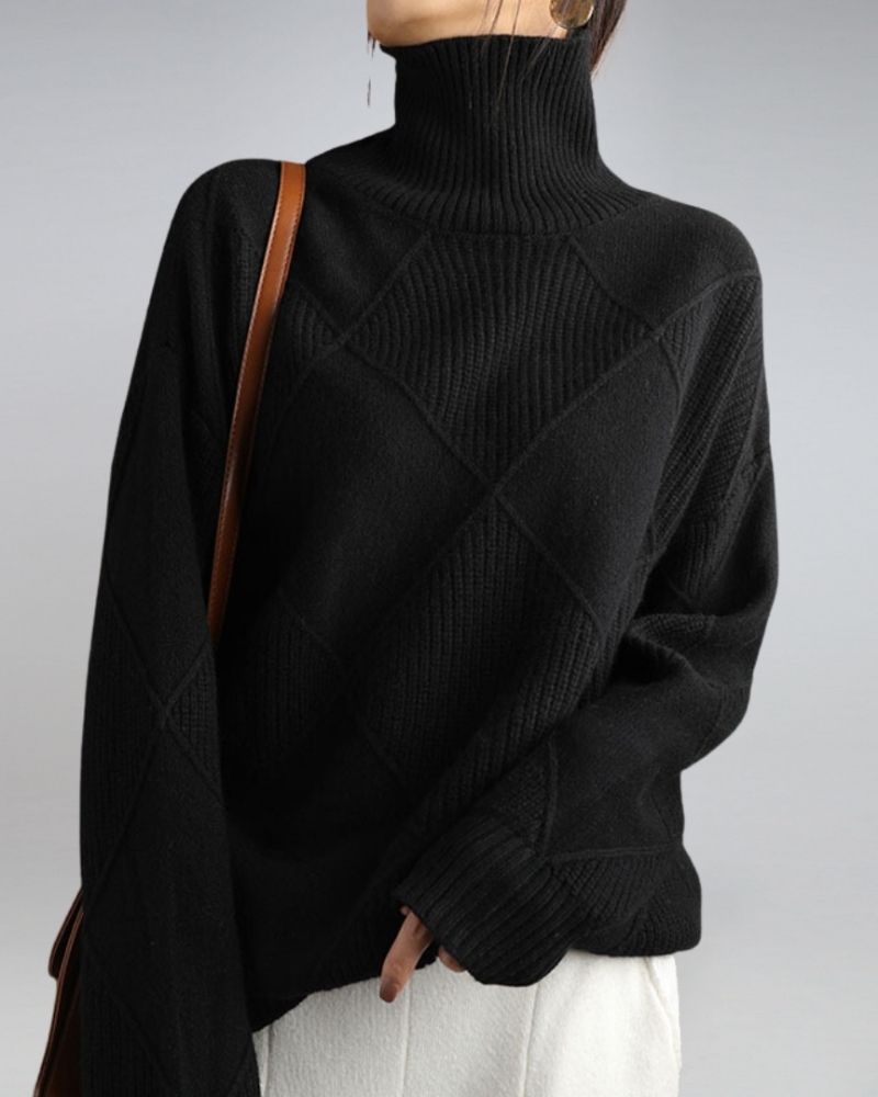 Pull élégant à col roulé Style Moderne
