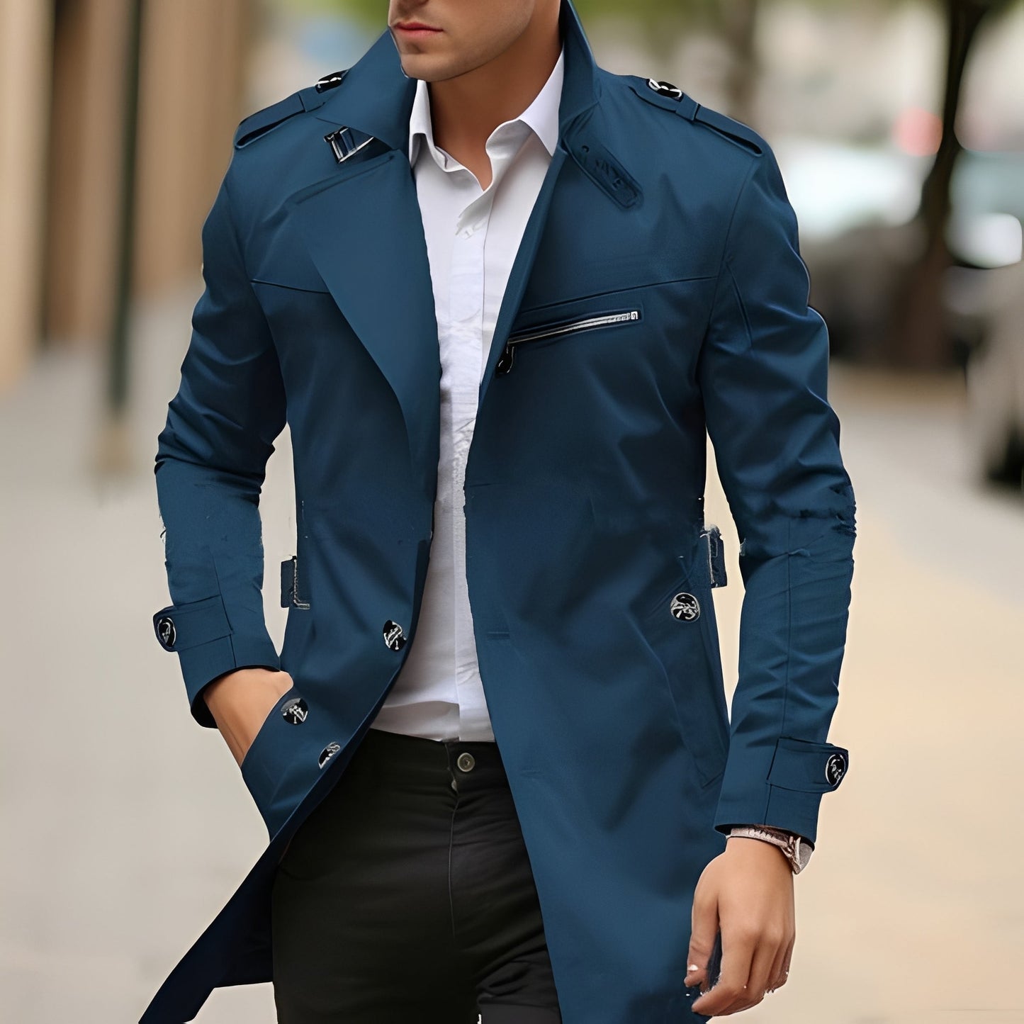 Trench-coat élégant pour homme Design raffiné