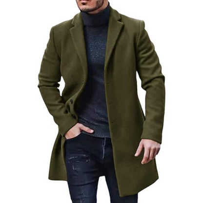 Manteau en laine pour homme, chaud et élégant