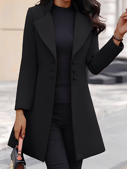 Manteau long femme en laine élégant et formel