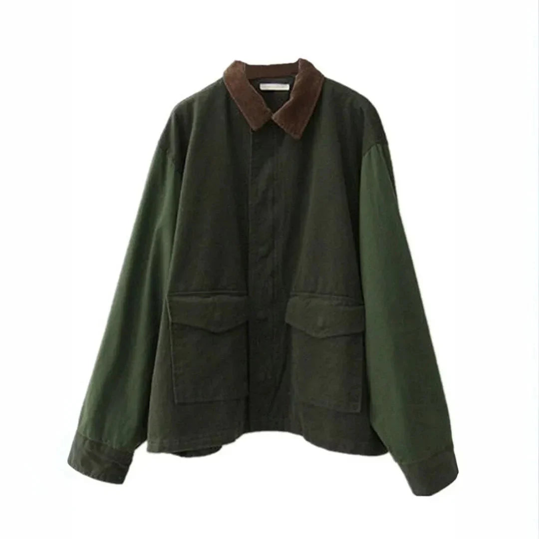 Blouson côtelé élégant au look vintage
