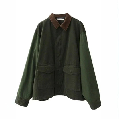 Blouson côtelé élégant au look vintage
