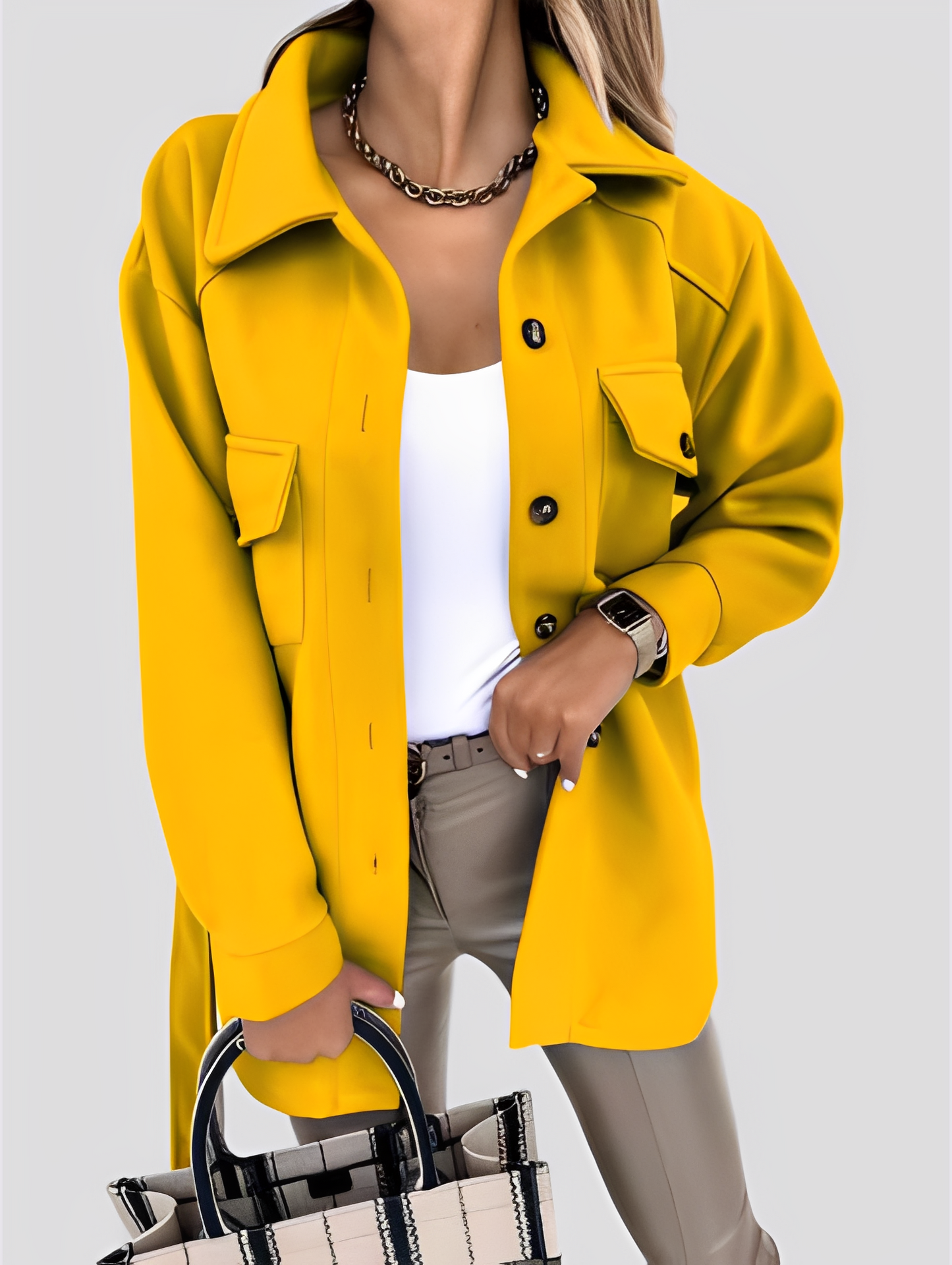 Veste élégante pour femme Col cranté léger