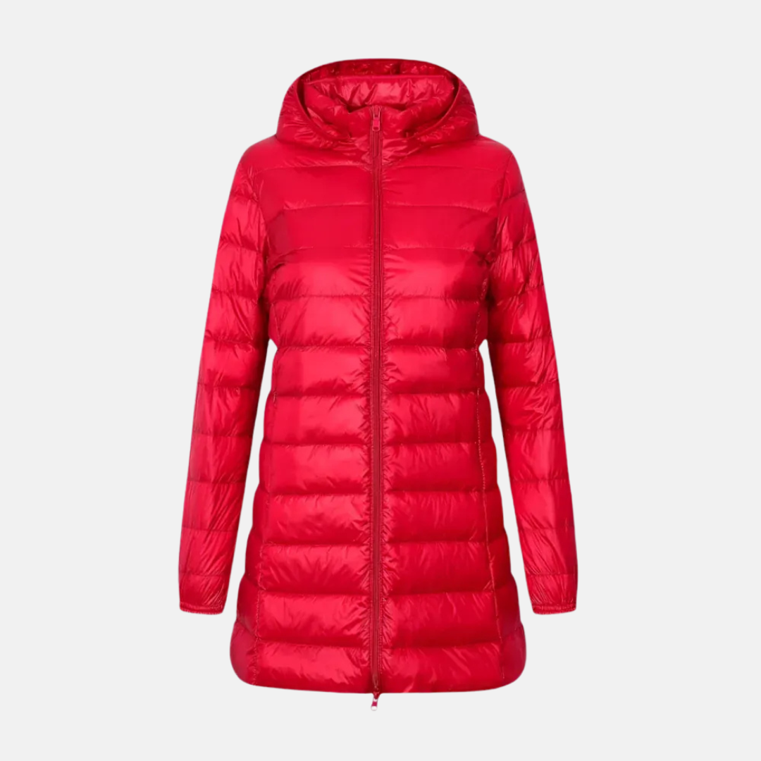 Doudoune longue femme avec capuche imperméable