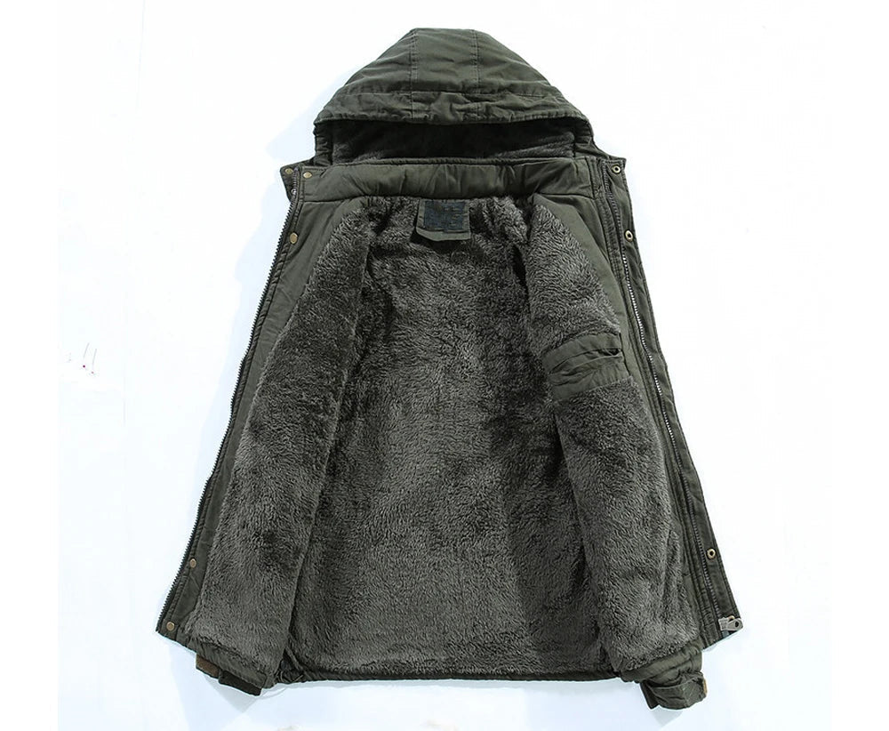 Herren Parka Fleece Warm Isoliert - IdealeKleiden