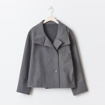 Manteau élégant asymétrique col moderne