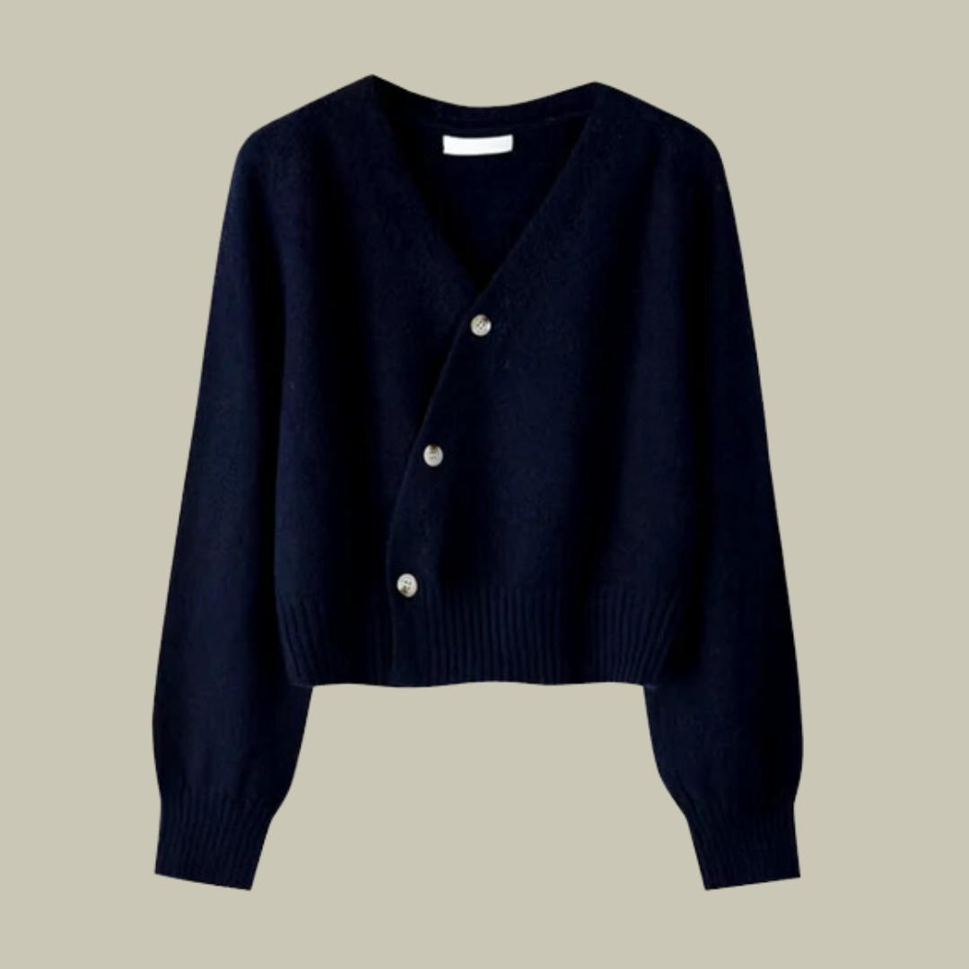 Cardigan en mérinos doux à col en V pour femme