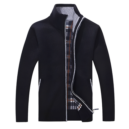 Cardigan élégant en polaire douce pour homme