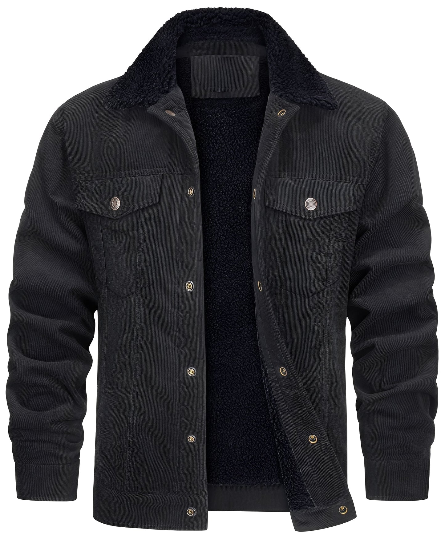 Veste en velours côtelé douillette pour hommes